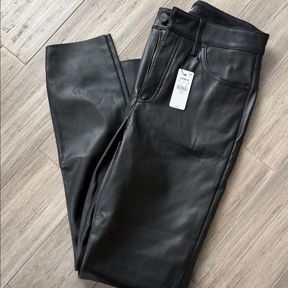 Express Faux Leather Pant - 6 Long